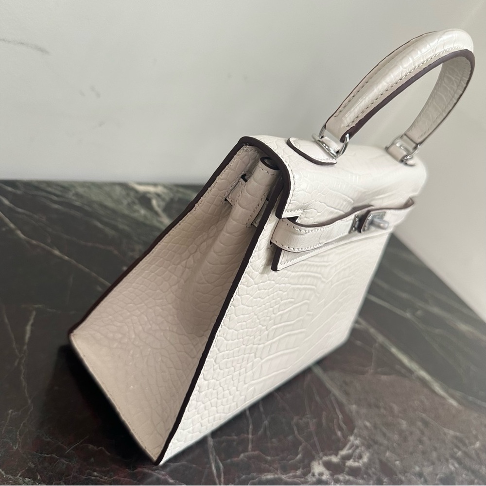 Fashion Leather Bag Sliver Lock with Crocodile pattern - Picture 8 of 14